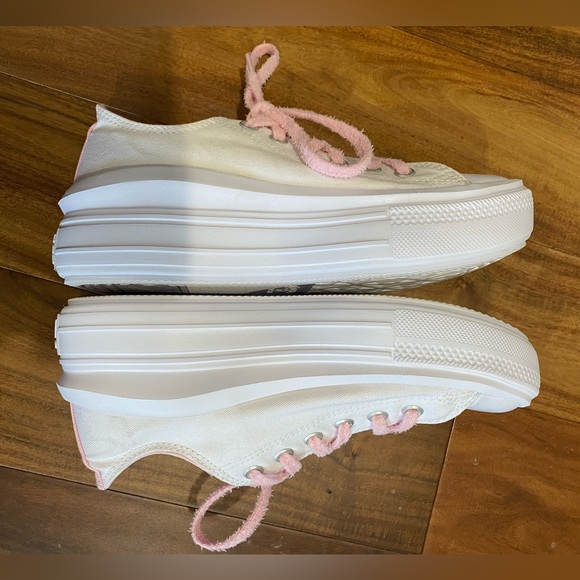 💗 🇰🇷 pink & white Converse All Star Move CX Platforms, from South Korea, 8.5 - Picture 2 of 11